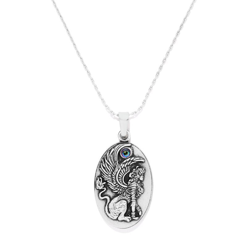 Details about  / Necklace sphinx cat charm silver color